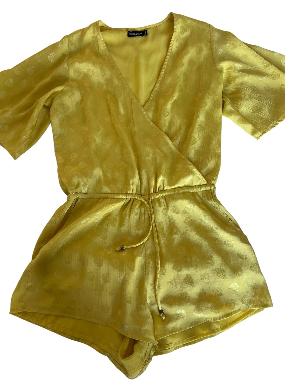 Stone & Row Bright Yellow Satin Top
